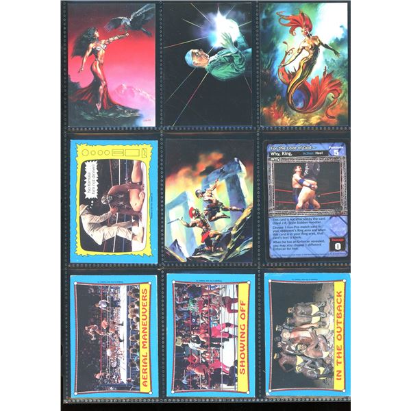 Lot of 9 Various Wrestling & Fantasy Collector Cards