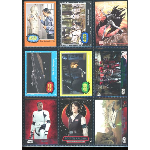 Lot of 9 Various Star Wars Collector Cards