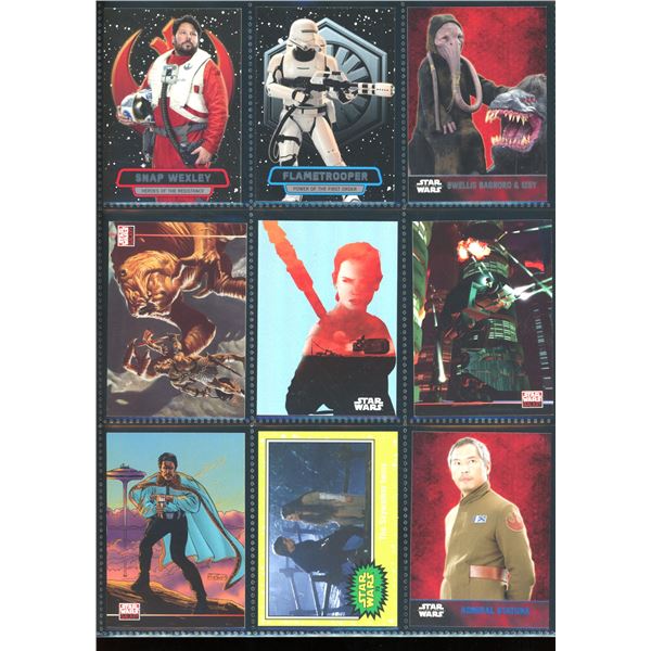 Lot of 9 Various Star Wars Collector Cards