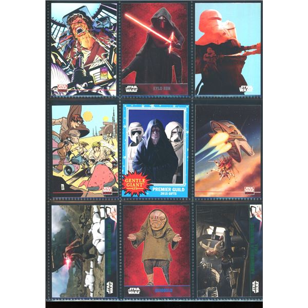 Lot of 9 Various Star Wars Collector Cards