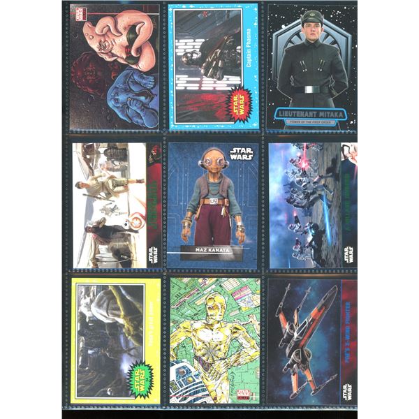 Lot of 9 Various Star Wars Collector Cards
