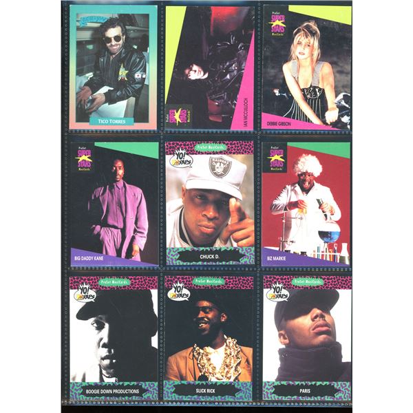 Lot of 9 Various Musical Artists Collector Cards
