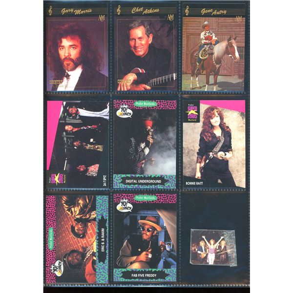 Lot of 9 Various Musical Artists Collector Cards
