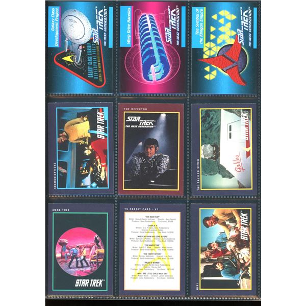 Lot Of 9 Various Star Trek Collector Cards