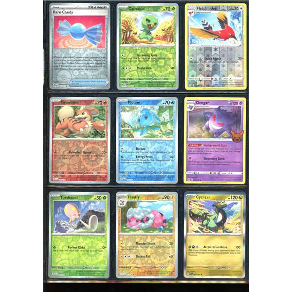 Lot Of 9 Various Foil Pokemon Cards