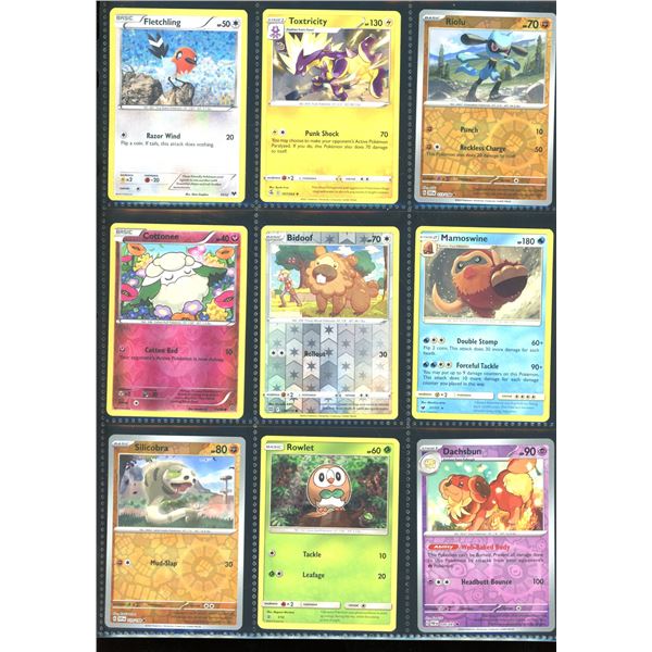 Lot Of 9 Various Foil Pokemon Cards