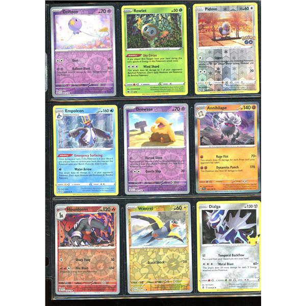 Lot Of 9 Various Foil Pokemon Cards