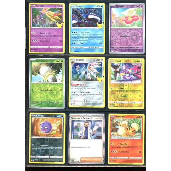 Lot Of 9 Various Foil Pokemon Cards