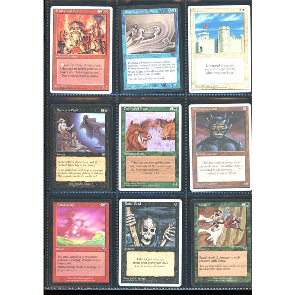 Lot Of 9 Various Magic The Gathering Cards Various Sets & Colors