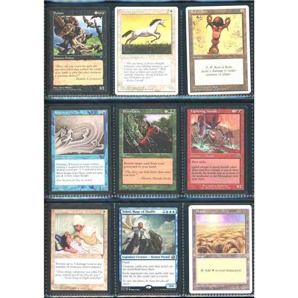 Lot Of 9 Various Magic The Gathering Cards Various Sets & Colors
