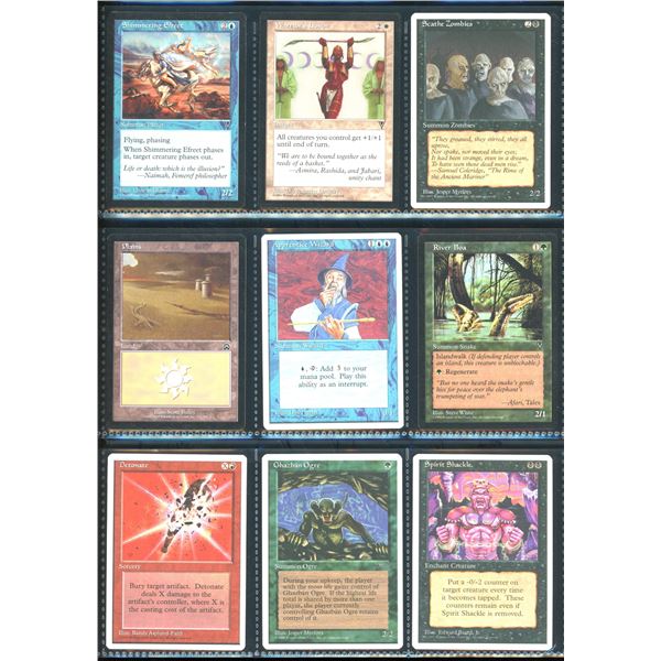 Lot Of 9 Various Magic The Gathering Cards Various Sets & Colors
