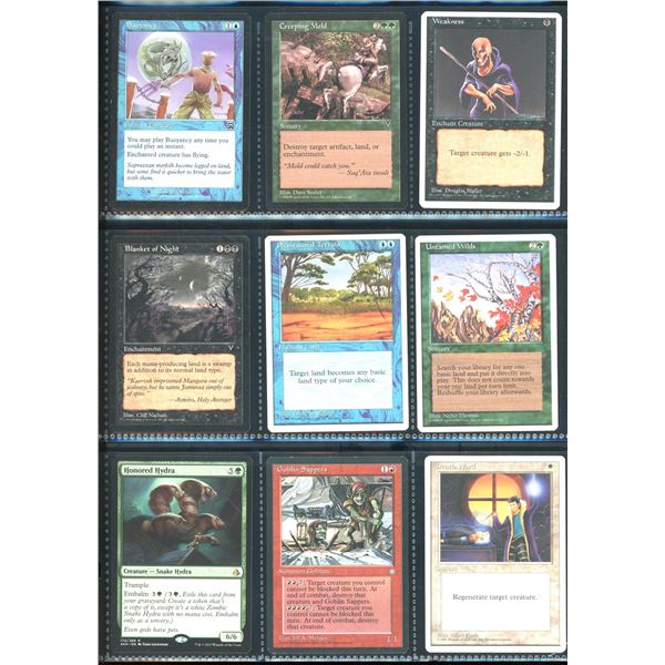 Lot Of 9 Various Magic The Gathering Cards Various Sets & Colors