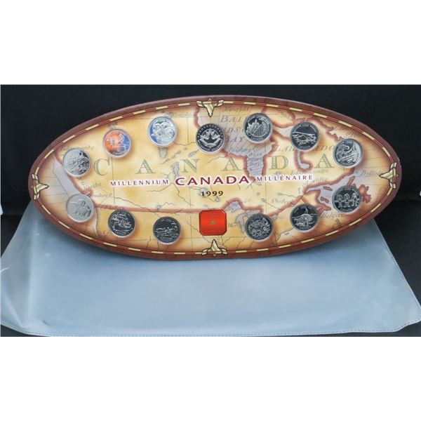 RCM 1999 Millennium Canada 13-Piece 25-Cent Coins and Medallion Set