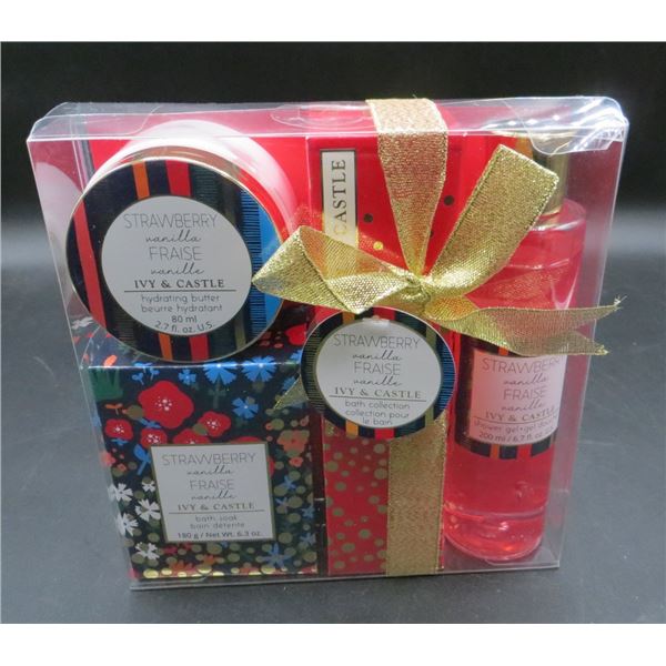 New Ivy & Castle Bath Collection Strawberry Vanilla