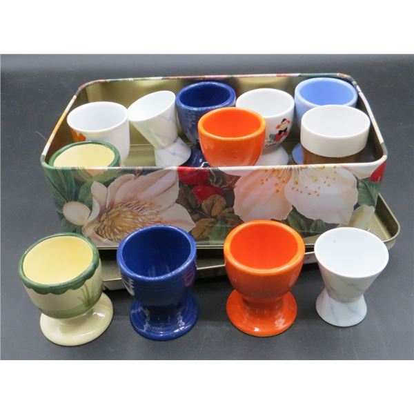 Flower Tin Full of Egg Cup Holders