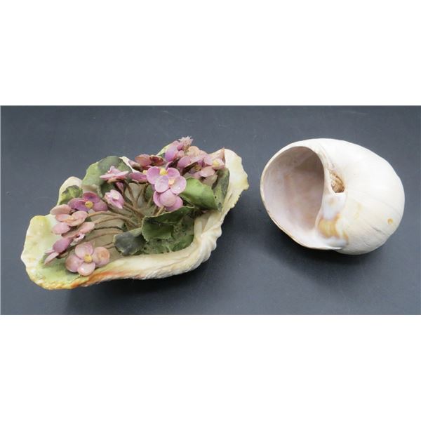 Sea Shells With Floral Decorations
