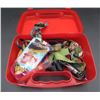 Image 1 : Plastic Carry Case with Lanyards, Collectibles and keychains