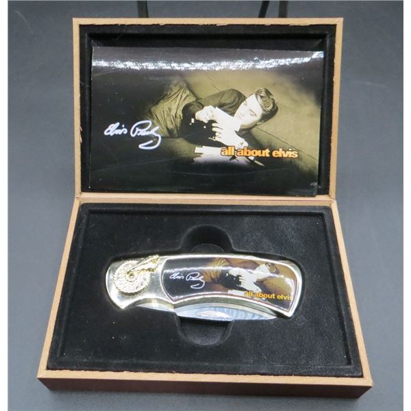 New Elvis Presley Collector Knife With Wood Case