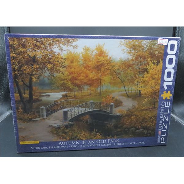 New Sealed 1000 Piece Puzzle Autumn In an Old Park