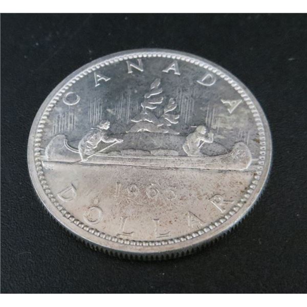 1965 Canadian Silver $1 Dollar Coin