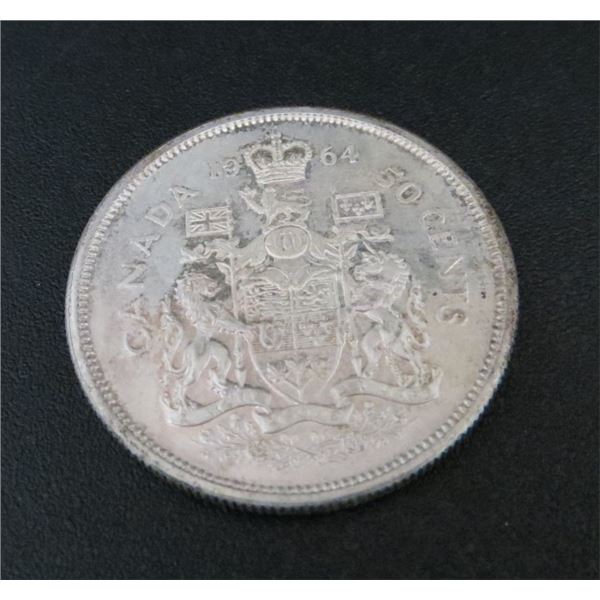 1964 Canadian Silver 50 Cent Coin