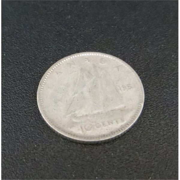 1951 Canadian Silver 10 Cent Coin