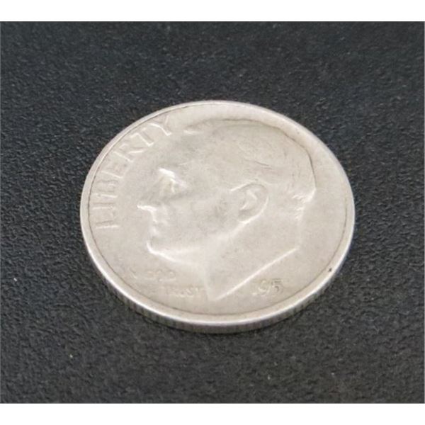 1951 USA Silver 10 Cent Coin