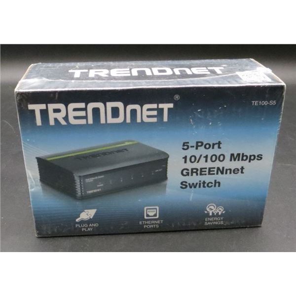 New Sealed TRENDnet 5-Port Unmanaged 10/100 Mbps GREENnet Ethernet Switch