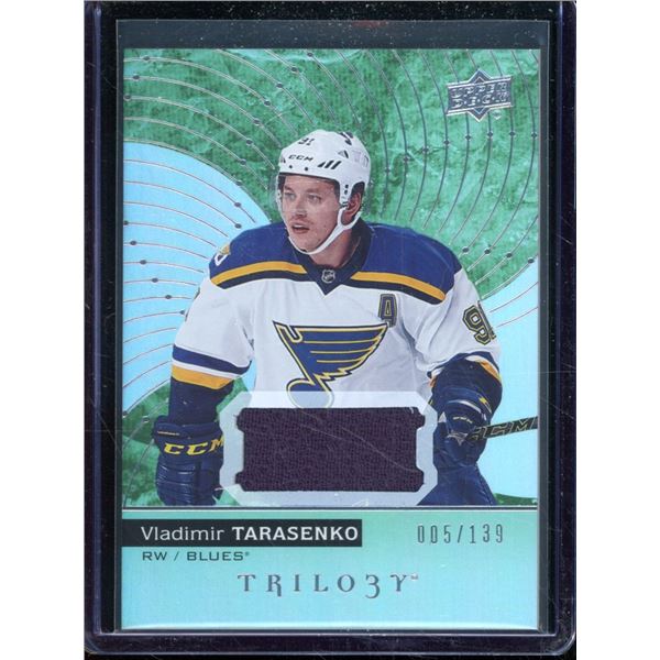 2017-18 Upper Deck Trilogy Green #28 Vladimir Tarasenko JSY 5/139