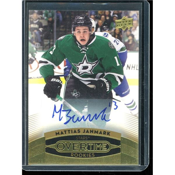 2015-16 Upper Deck Overtime Autographs #168 Mattias Janmark BV $30