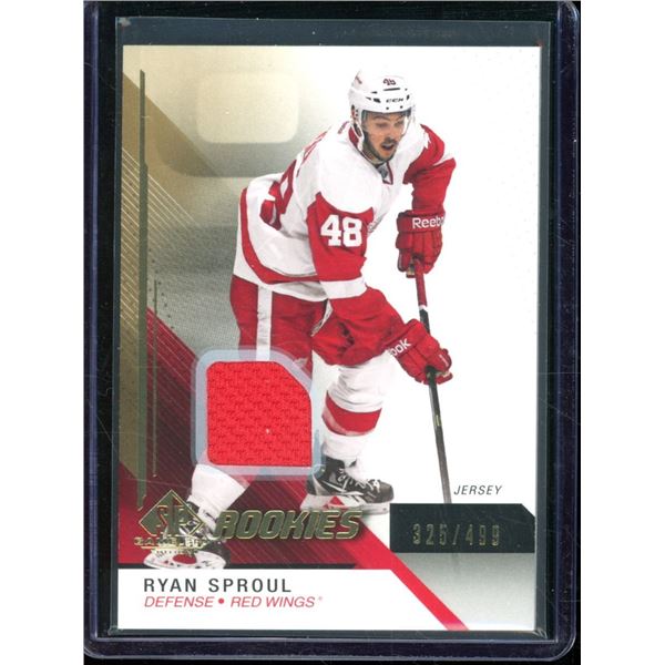 2014-15 SP Game Used Gold Jerseys #146 Ryan Sproul 325/499
