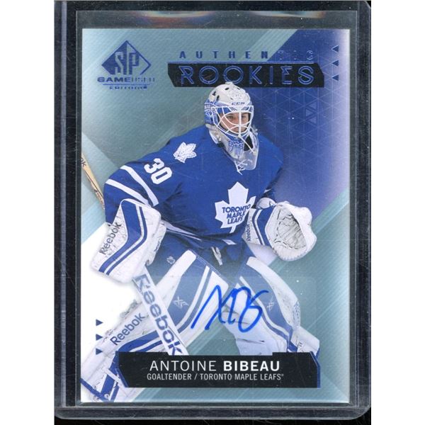 2015-16 SP Game Used Autographs Blue #104 Antoine Bibeau