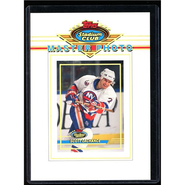 1994 Topps Stadium Club 5x7 Master Photo Scott Lachance With Acrylic Holder