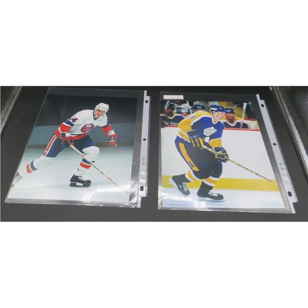 2 NHL 8x10 photos Bob Bourne LA Kings & NY Islanders