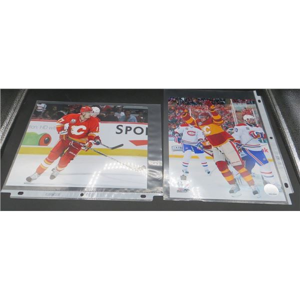 2 Calgary Flames 8x10 NHL Photos Rene Bourque