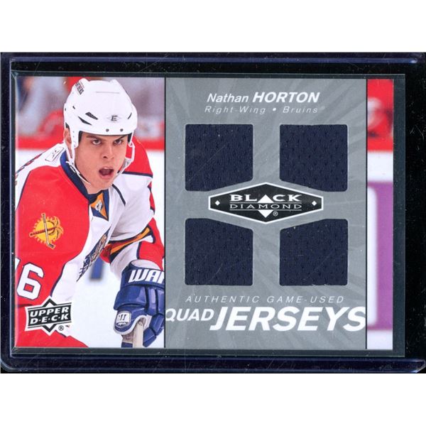 2010-11 Black Diamond Jerseys Quad #QJNH Nathan Horton
