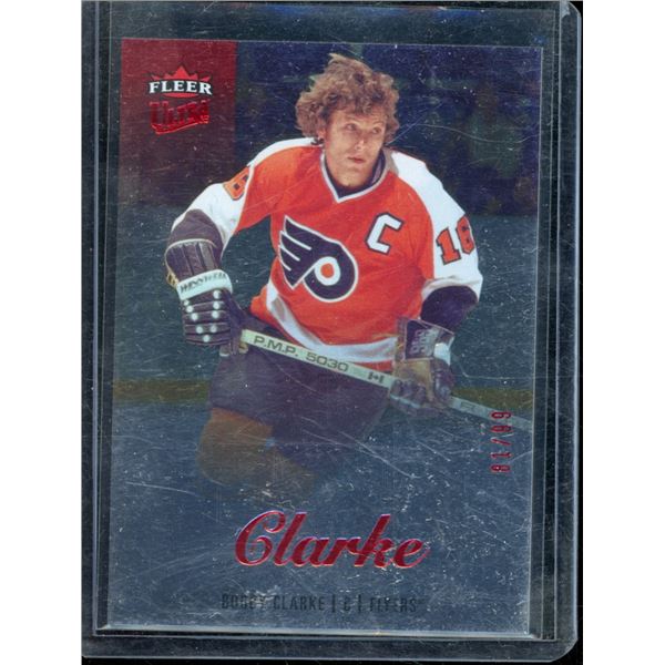 2013-14 Fleer Showcase Ultra Red Medallion #7 Bobby Clarke 81/99