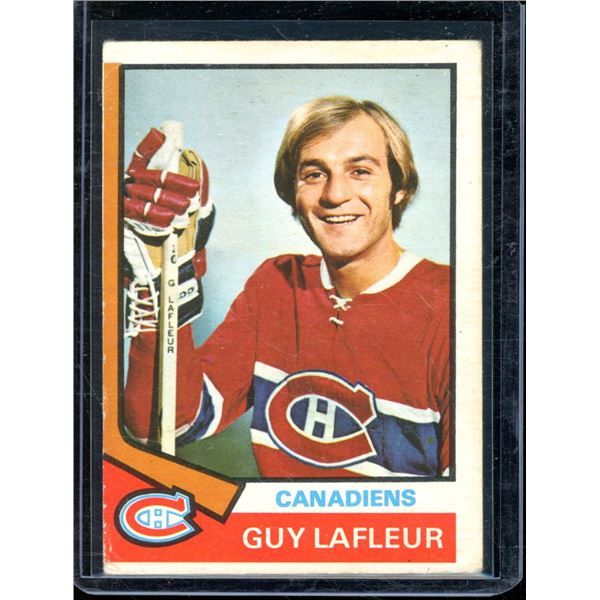 1974-75 O-Pee-Chee #232 Guy Lafleur BV $50