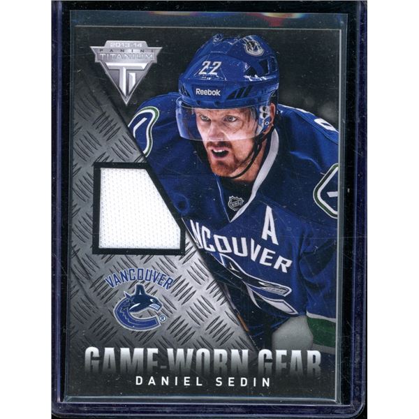 2013-14 Panini Titanium Game Worn Gear #GGDS Daniel Sedin