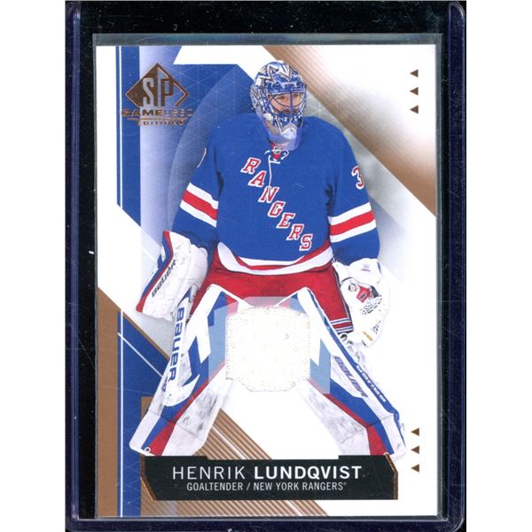 2015-16 SP Game Used Copper Jerseys #51 Henrik Lundqvist BV $30