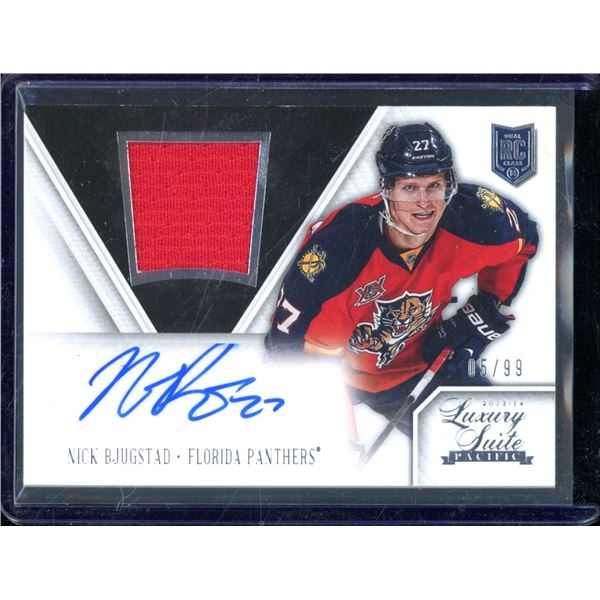 2013-14 Luxury Suite #147 Nick Bjugstad JSY AU RC 5/99 BV $30