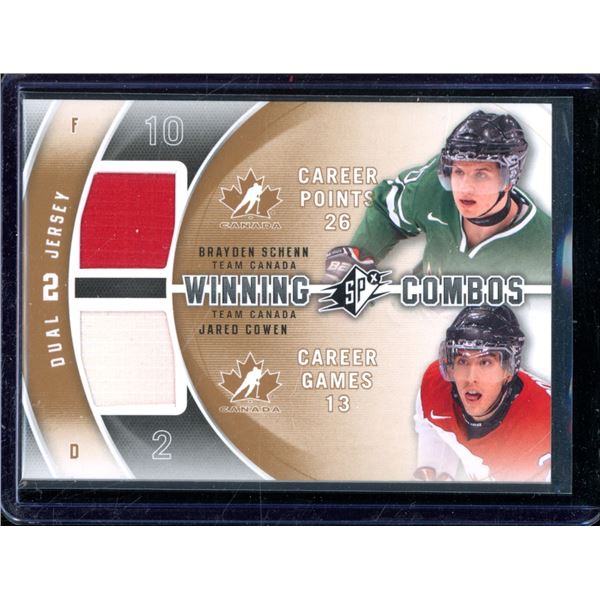 2011-12 SPx Winning Combos #WCBJ Brayden Schenn/Jared Cowen