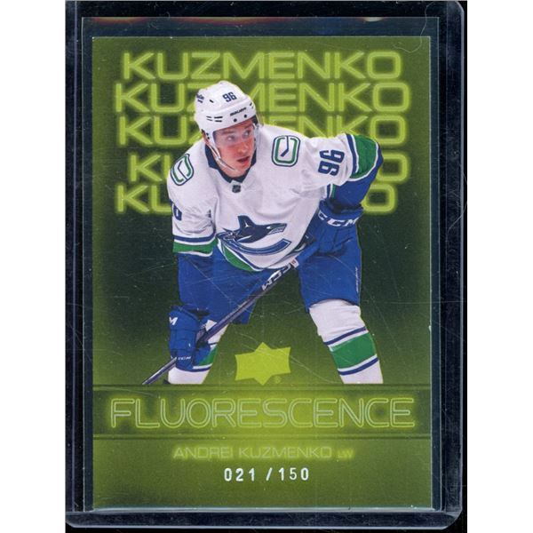 2022-23 Upper Deck Flourescence Gold #F47 Andrei Kuzmenko 21/150 BV $30