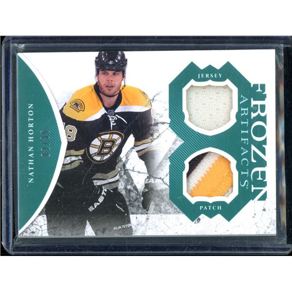 2011-12 Artifacts Frozen Artifacts Jerseys Patches Emerald #FANH Nathan Horton 2/35