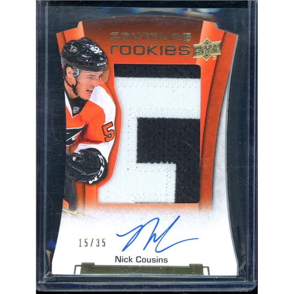2015-16 Upper Deck Contours Rookie Patch Autographs #151 Nick Cousins 15/35 BV $30