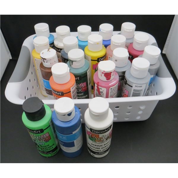 Lot Of Crafters Acrylic Paints Various Colours