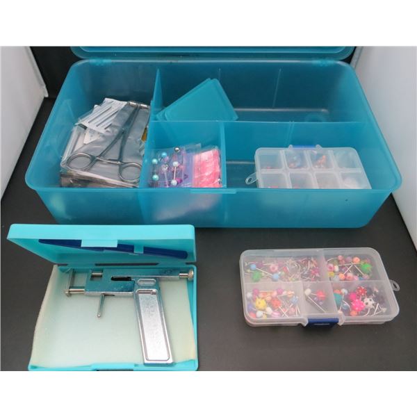 Piercing Gun With Lots of Studs and & New Needles