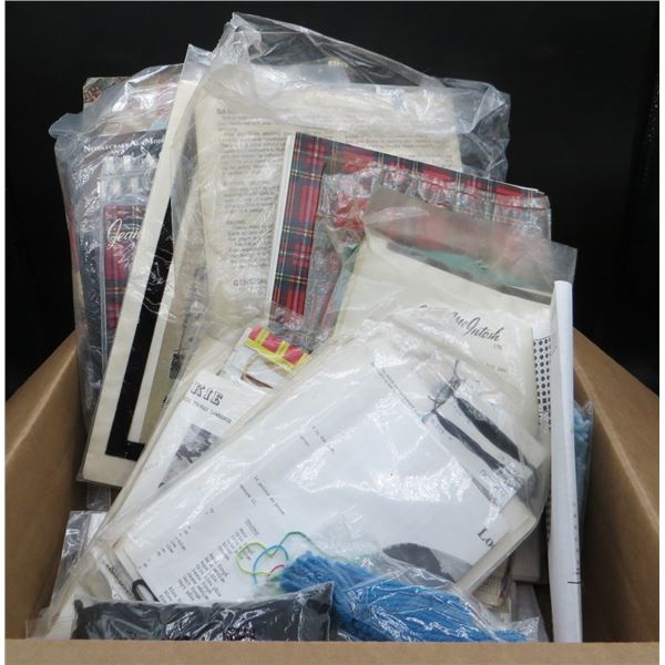 Large Lot Of Vintage Needlecraft, Petti Point, Needlepoint Crafting Kits, Patterns