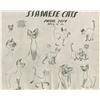 Image 1 : A "Lady and the Tramp" Siamese Cats Model Sheet.