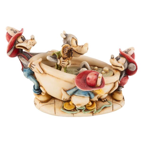 A "Mickey's Fire Brigade" Figural Trinket Box.